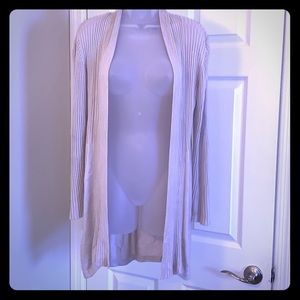 Cream long cardigan